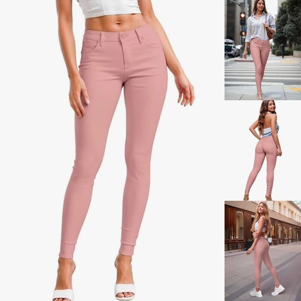 ☔️🔥Hybrid Pink High Waist Super Stretch Skinny Pants Large